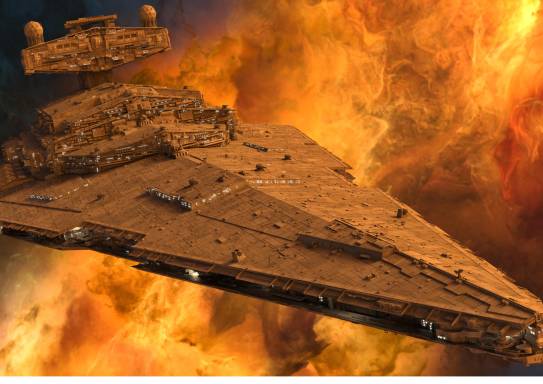 Cuadro sublimado Star Wars. Nave imperial